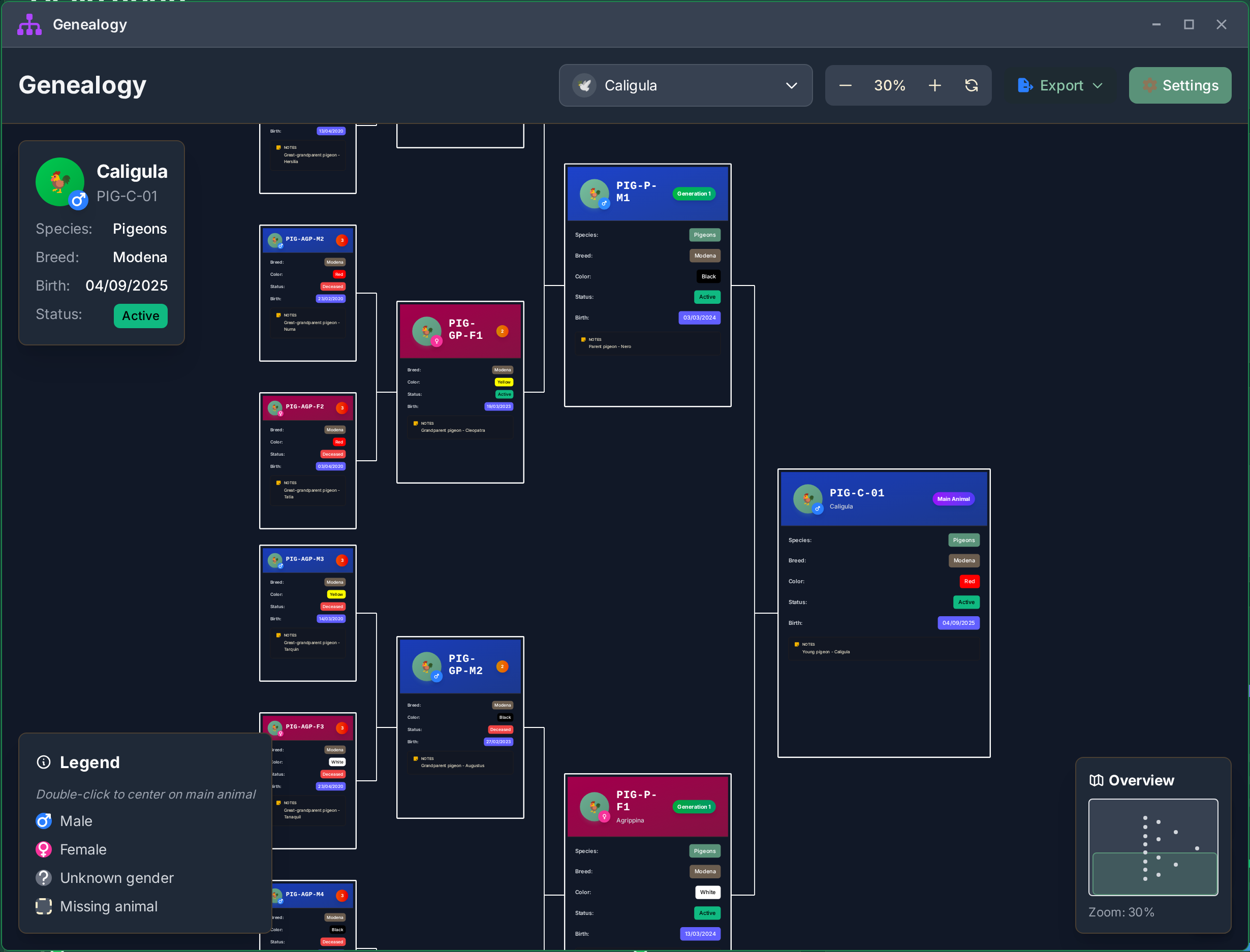 Interactive genealogy