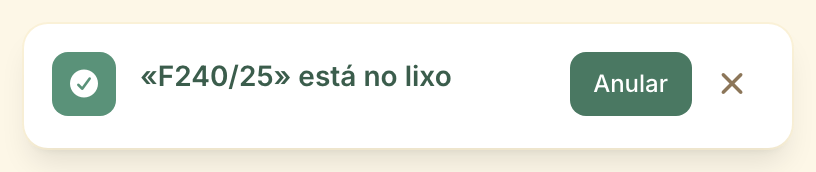 A mensagem que se segue a uma eliminação, no canto superior direito do ecrã: fica visível dez segundos.
